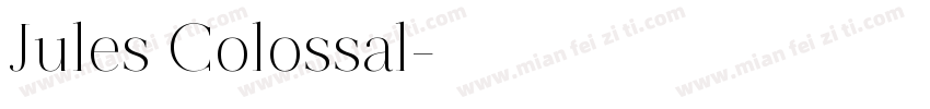 Jules Colossal字体转换